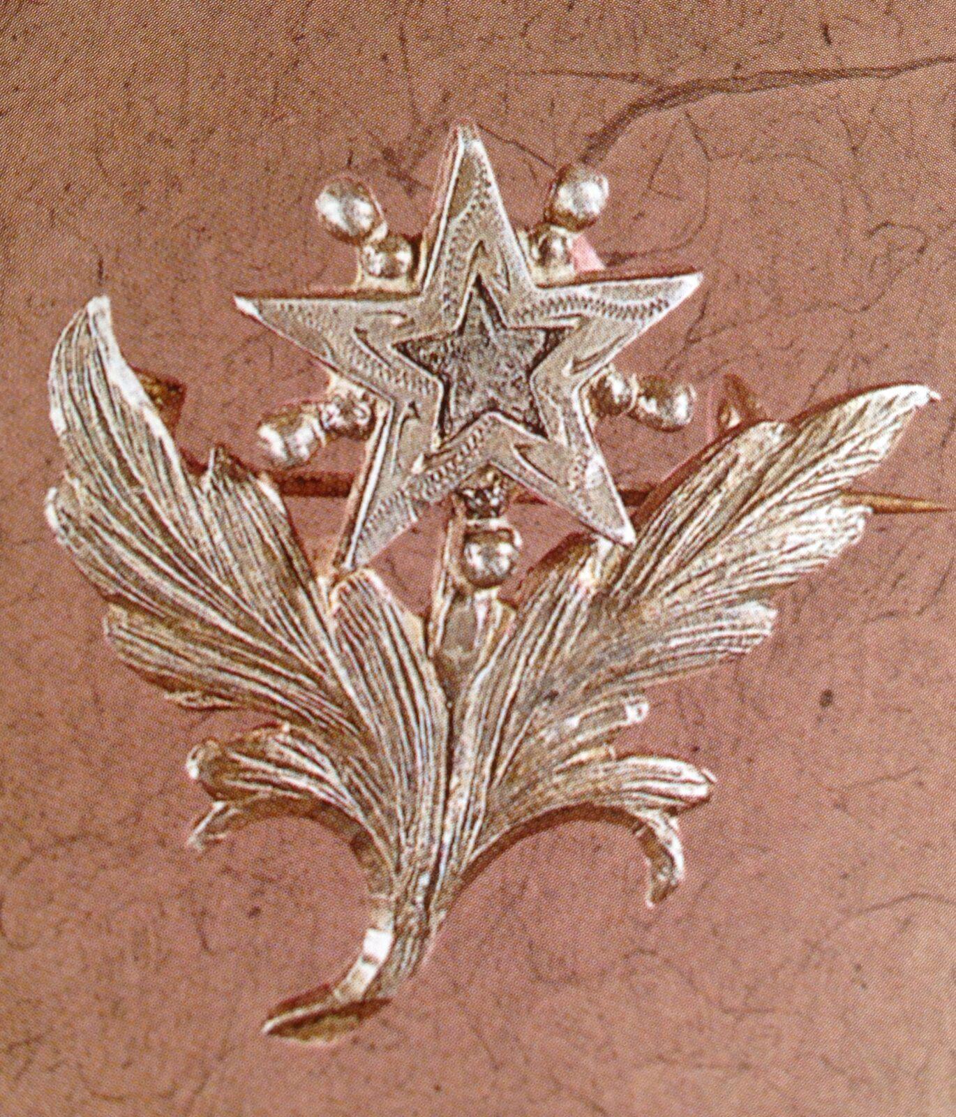 Broche Argent et Pentacrine Début XXème siécle