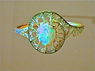 Bracelet "Fronde de Fougère" vers 1905 Or, Émaux, Opales Georges Fouquet