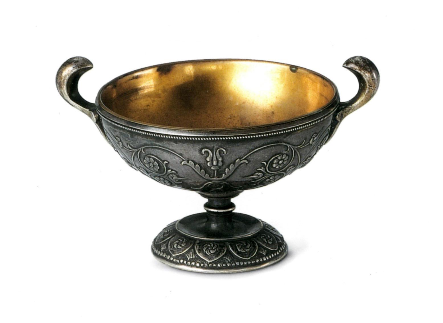 Mario Buccellati. Coupe "Calice". Argent gravé et laiton doré . 1923