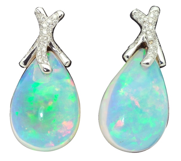 Boucles d'Oreilles "Corail Opale"