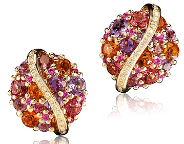 Boucles d'Oreilles "Galaxie" ©Isabelle Langlois