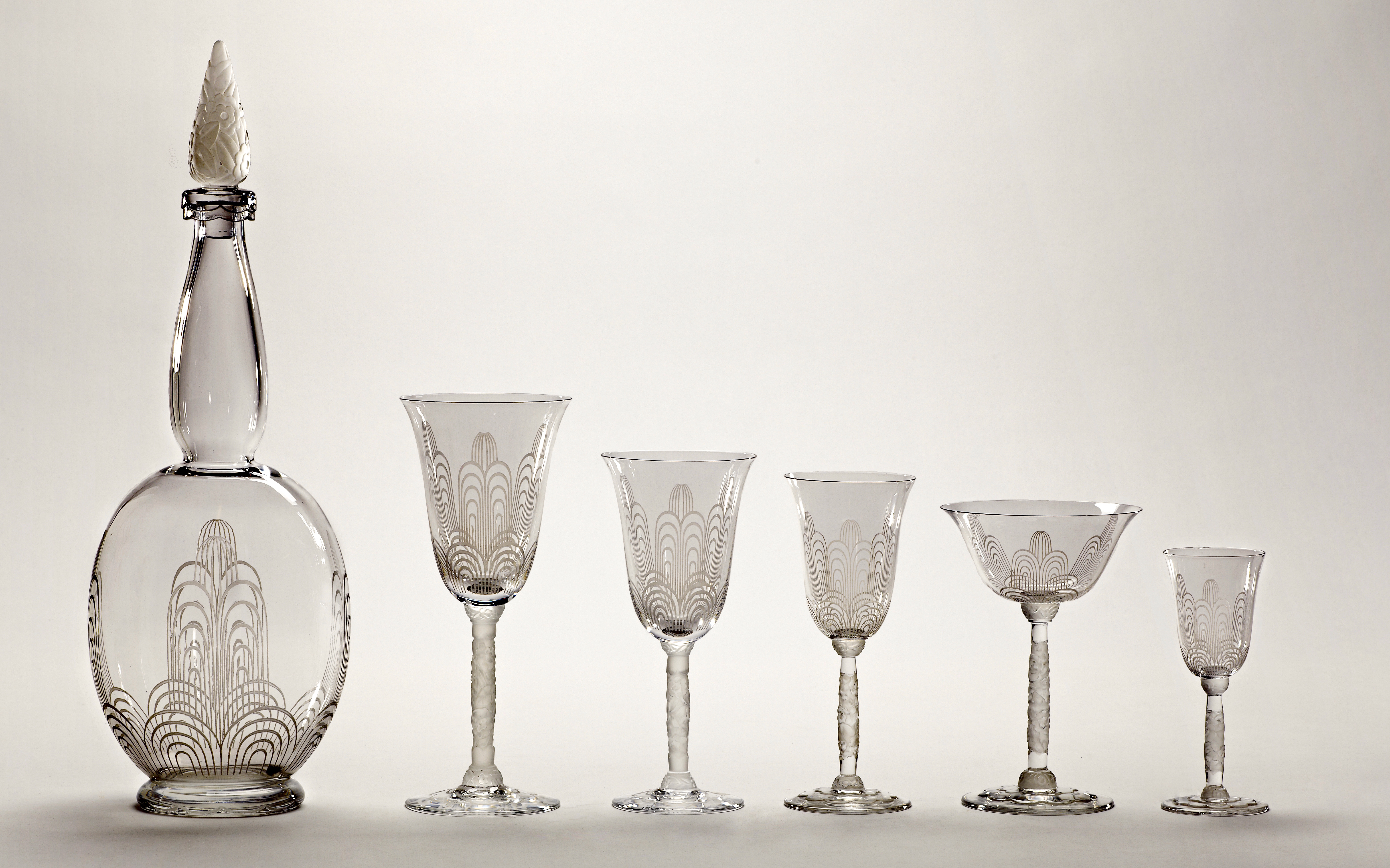 Baccarat Service Jets d'eau.1925 Présenté à l'exposition internationale des Arts décoratifs et industriels de Paris ©Patrick Schuttler / Baccarat