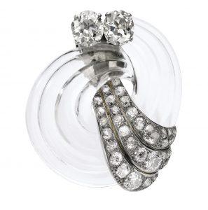 Broche SUZANNE BELPERRON, Cristal de Roche et Diamants, vers 1930 © Sotheby's