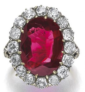 BIJOUX RARES Bague Rubis de la Reine Marie-José Vers 1930