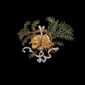 Bijoux de Scène Broche ayant appartenu à Sarah Bernhardt / René Lalique, 1896 Or, émeraudes, émail © Coll. Comédie-Française Photo : L’École des Arts Joailliers – Benjamin Chelly