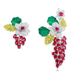 Boucles d’Oreilles Baies en Rubis © Serendipity