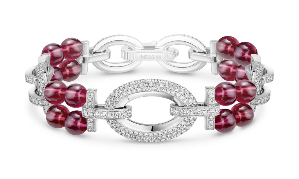 Messika - Haute Joaillerie - Bracelet Groove Grenat © Messika