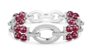 Messika - Haute Joaillerie - Bracelet Groove Grenat © Messika