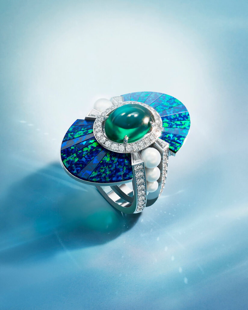 Bague opale diamants FRED
