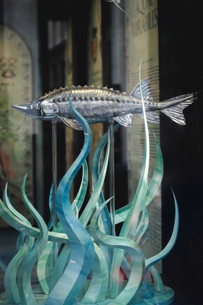 Poisson en argent de la Maison Buccellati présenté à Paris