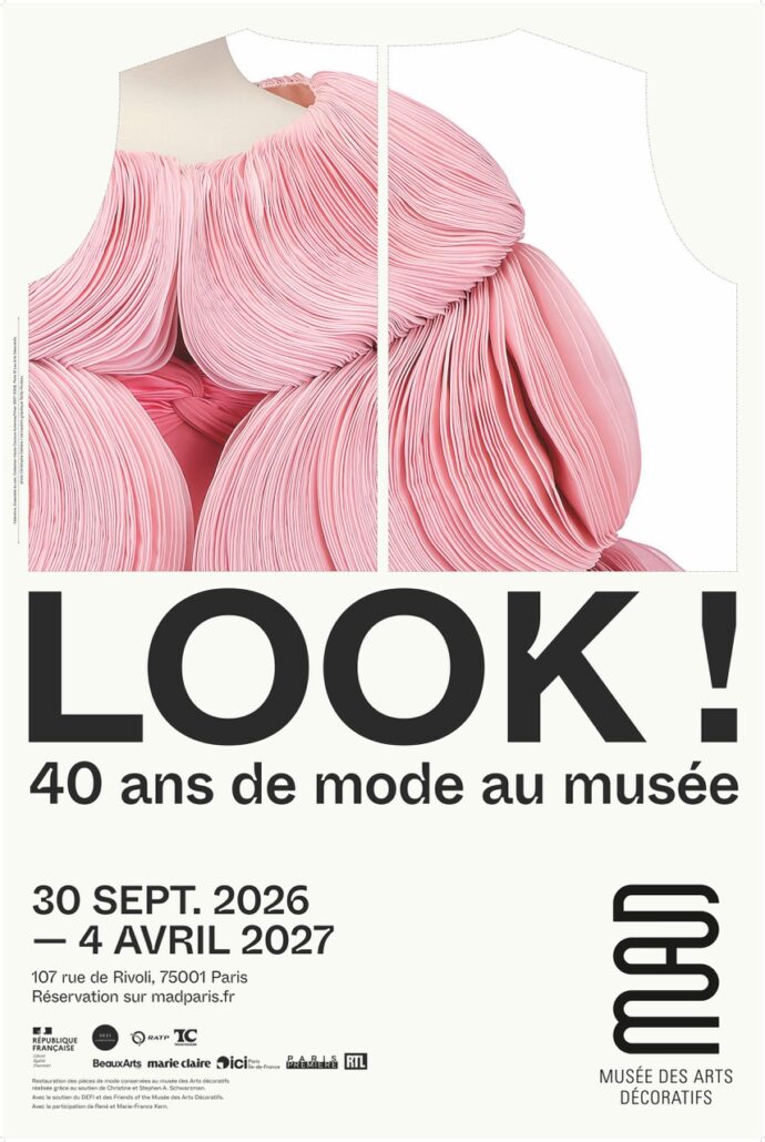 Affiche de l'exposition LOOK 40 ans de mode au musée MAD Paris.