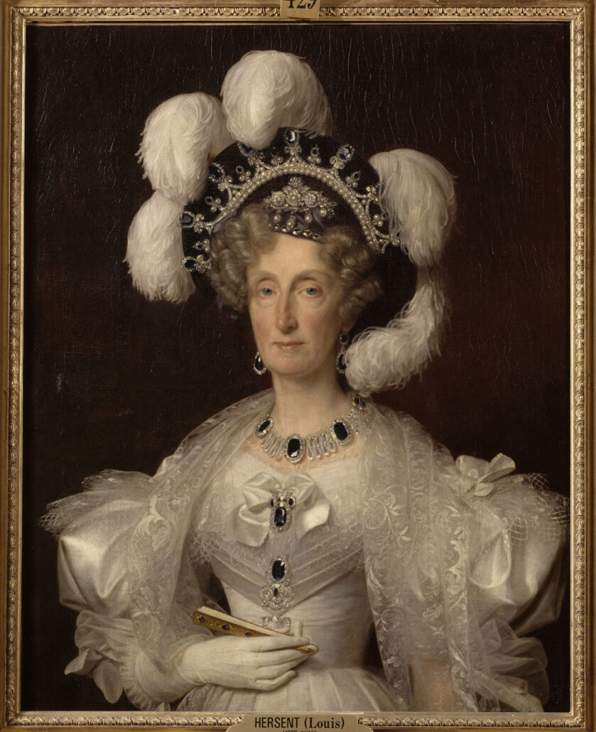 Exposition Diamant Rose Louis Hersent Portrait de la reine Marie-Amélie , vers 1835