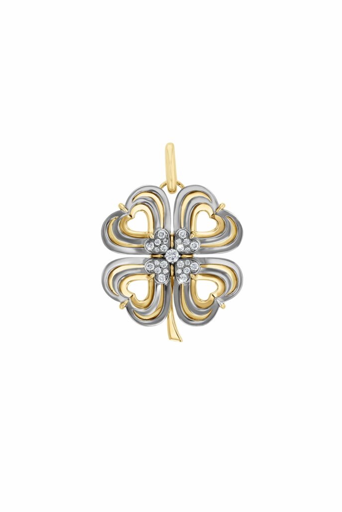 Pendentif trefle diamants de Elie Top
